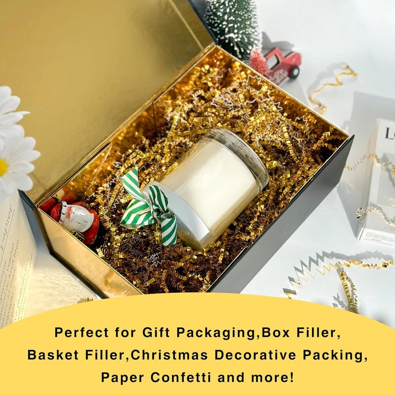 Corlcol 200g (7oz) Crinkle paper Filler for Gift Box Bag and Basket(Gold) - Image 5